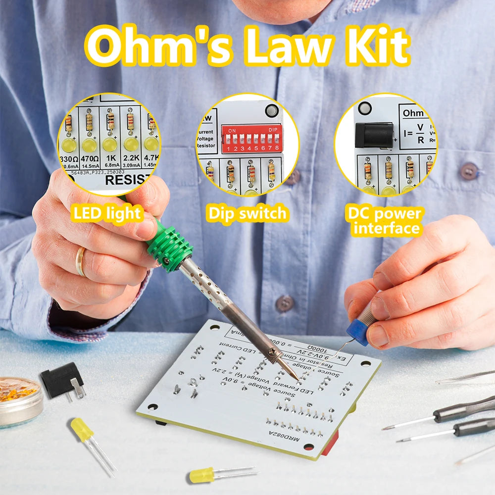 Soldering Practice Kit DIY Electronic Circuit Project Resistor Learning Board Electronic Teaching Lab Training Soldering Kit Oasis Select