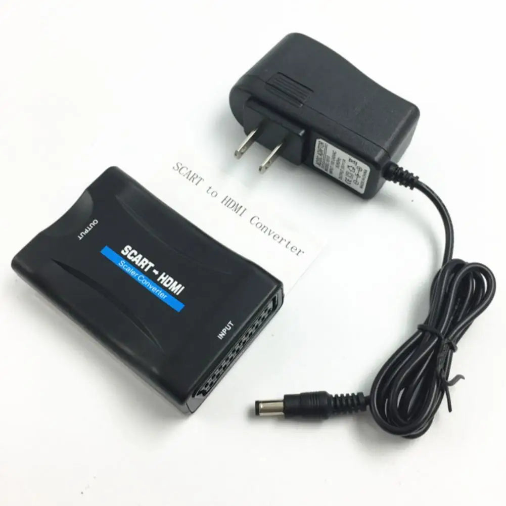 SCART to HDMI 1080P Upscale Converter – Plug & Play