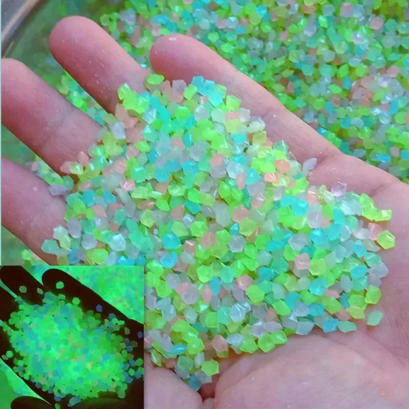 1000pcs Glow in the Dark Pebbles – Garden Path & Aquarium Decor Decorative Glow Pebbles Oasis Select