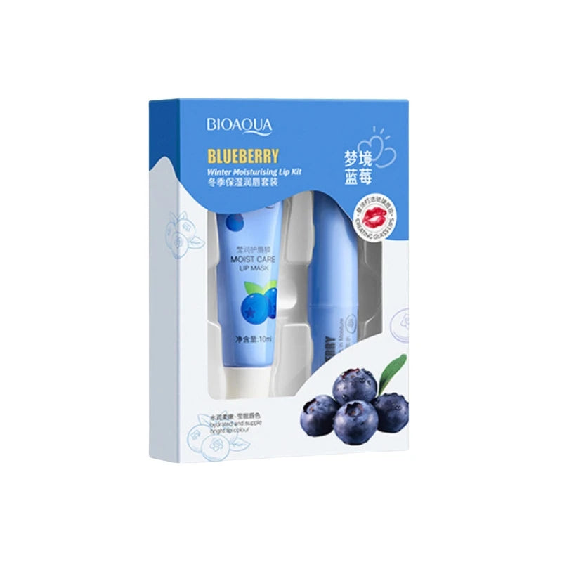 Blueberry Lip Care Set – Lip Balm & Mask with Vitamin E
