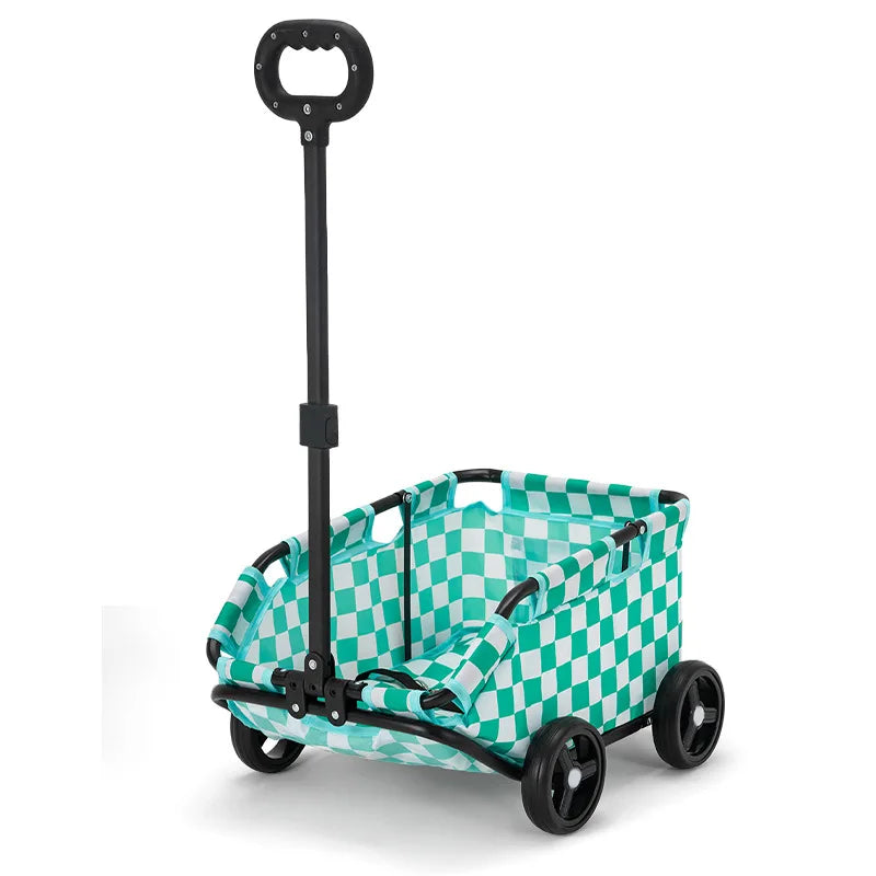 Small Pet Cart Dog Cat Teddy for Trips Pet Dog Cart Lightweight Folding Shopping Cart Dog Stroller Oasis Select green