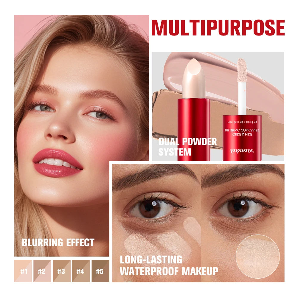 Glide Blurring Conceal 2 In 1 Creamy Liquid Long-lasting Full Coverage Corrector Lightweight Conceals Waterproof Base Makeup Oasis Select