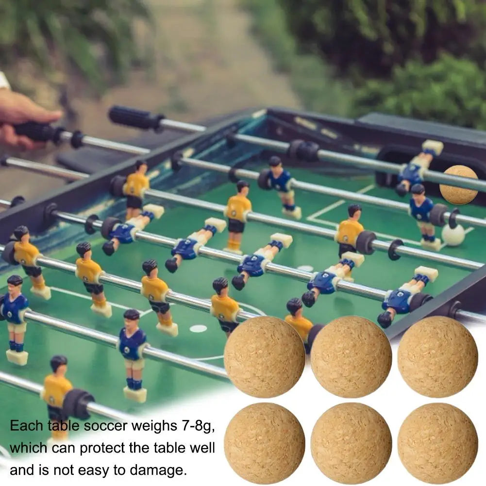 1Pcs/6pcs/12pcs 36mm Cork Solid Wood Foosball Table Soccer Ball Football Baby Foot Table Football Desktop Table Soccer Oasis Select