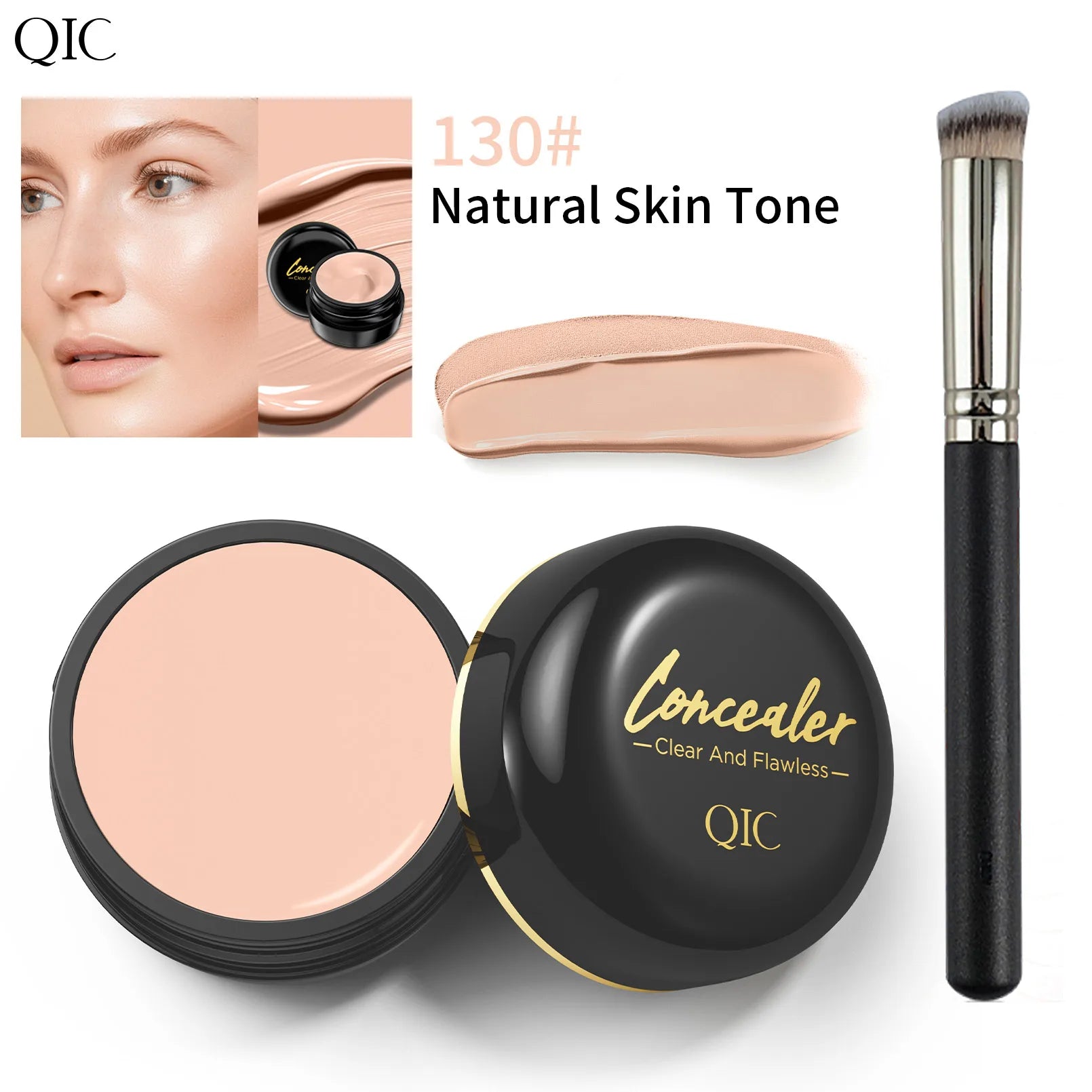 QIC Hydrating Eye Concealer & Contour Cream | Full Coverage