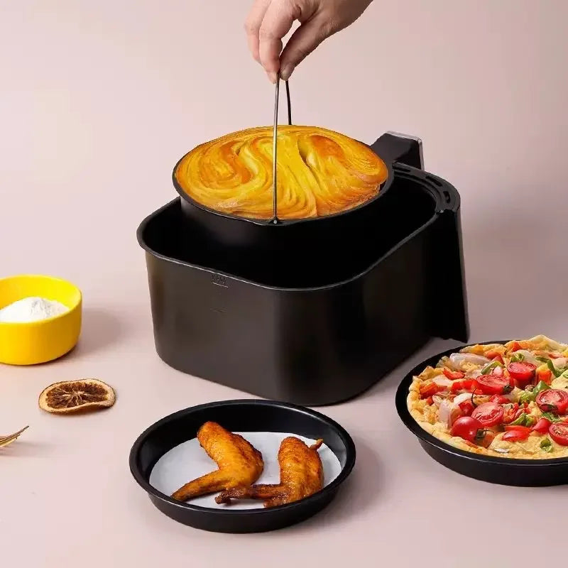 Multi Size Round Cake Pan Set Oven Safe Skillet Frying Basket With Handles Versatile Baking Roasting Accessory For Home Kitchen Oasis Select