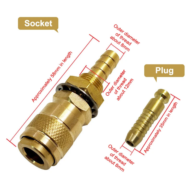 Wholesale Cooled Gas Adapter Connector Clamp Welding Machine Quick Fitting Female Male Water MIG TIG Welding Torch Tools Welder Oasis Select B1