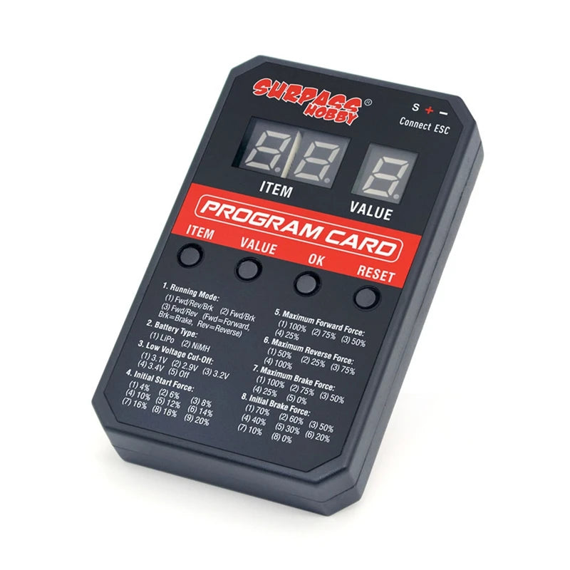 WISH SURPASS HOBBY V2 LED Program Card RC Car For 50A/60A/ 80A/90A/110A/130A/160A Brushless ESC Electronic Speed Controller RC C Oasis Select