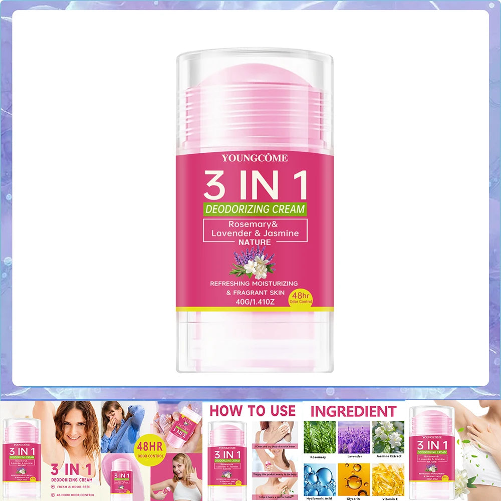 YOUNGCOME 3-in-1 Deodorizing Cream | Long-Lasting Fragrance Balm
