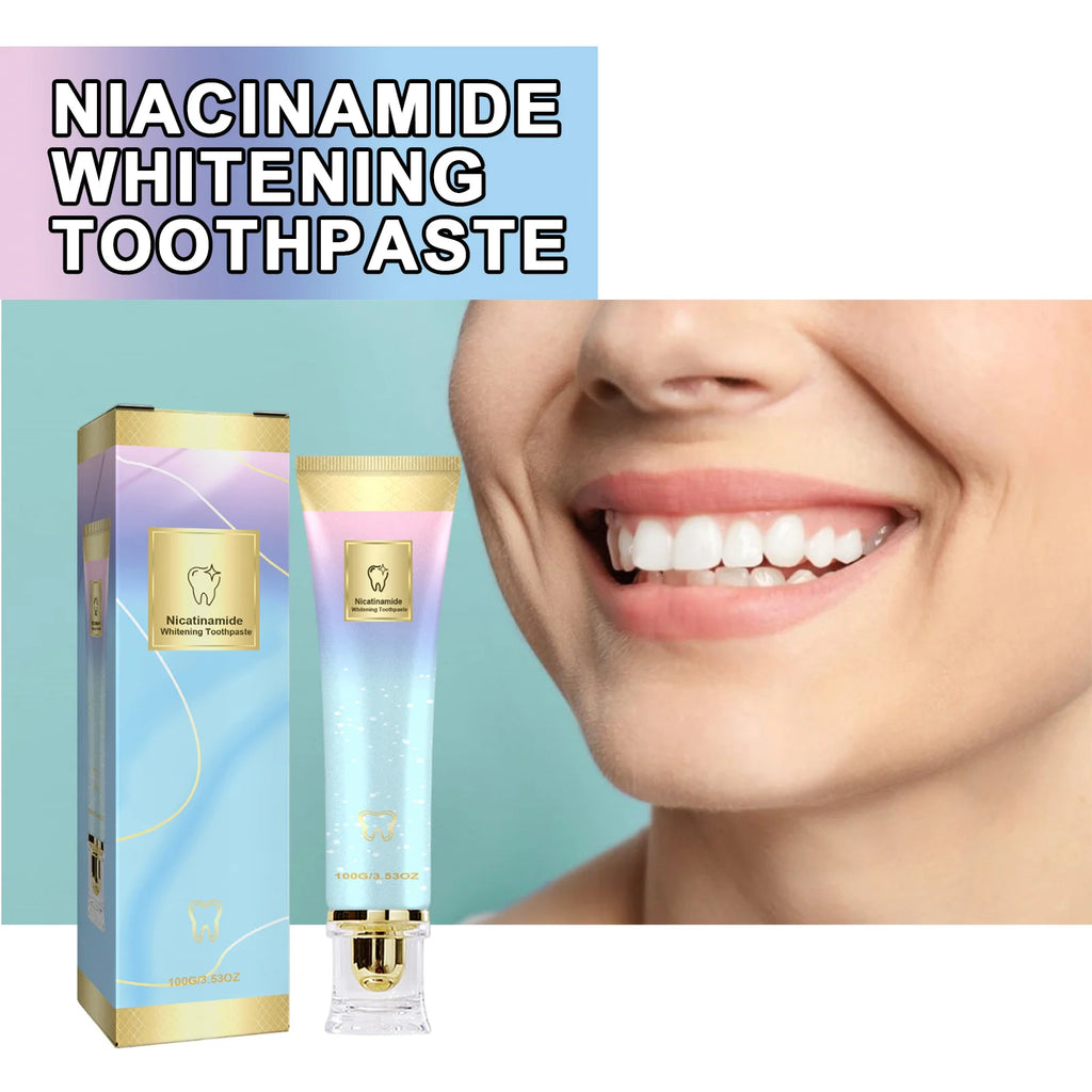 Niacinamide Toothpaste Whitening Teeth Stain Plaque Remover Prevent Decay Freshen Bad Breath Oral Care Tooth Cleaning Toothpaste Oasis Select