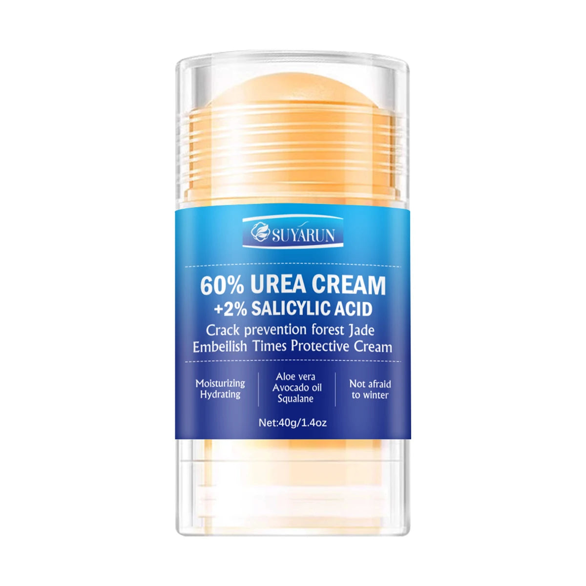 SUYARUN 60% Urea Foot Care Cream Stick - Intensive Cracked Heel Repair, Callus Remover for Dry Feet - Fast Absorbing Foot skin. Oasis Select 40g
