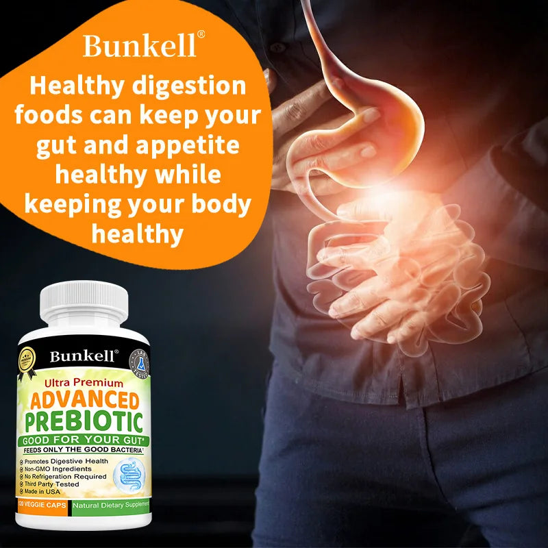 Bunkell Advanced Prebiotic Capsules – Gut & Immune Support Prebiotic Supplement Oasis Select