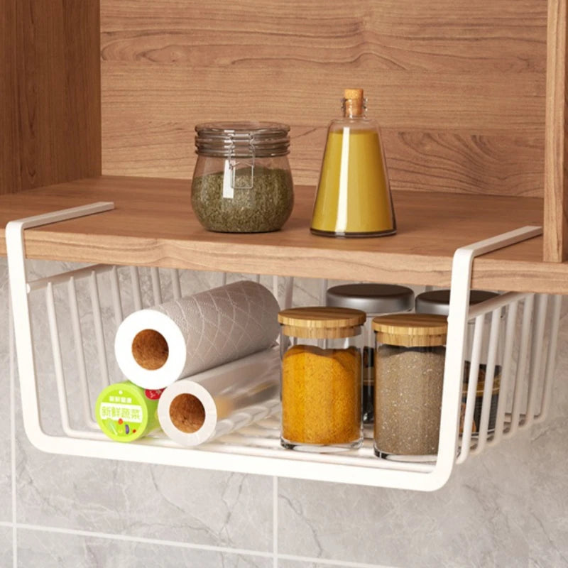 Dormitory Storage Artifact Multifunctional Hanging Seasoning Hanging Basket Layered in Cabinet Hanging Cabinet Lower Hanger Oasis Select