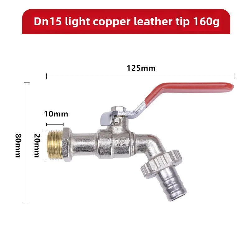 1/2inch Garden Irrigation Brass Faucet IBC Tank Water Tap Single Outlet Valve Replacement Antifreeze Outdoor Balcony Accessories Oasis Select DN15 B