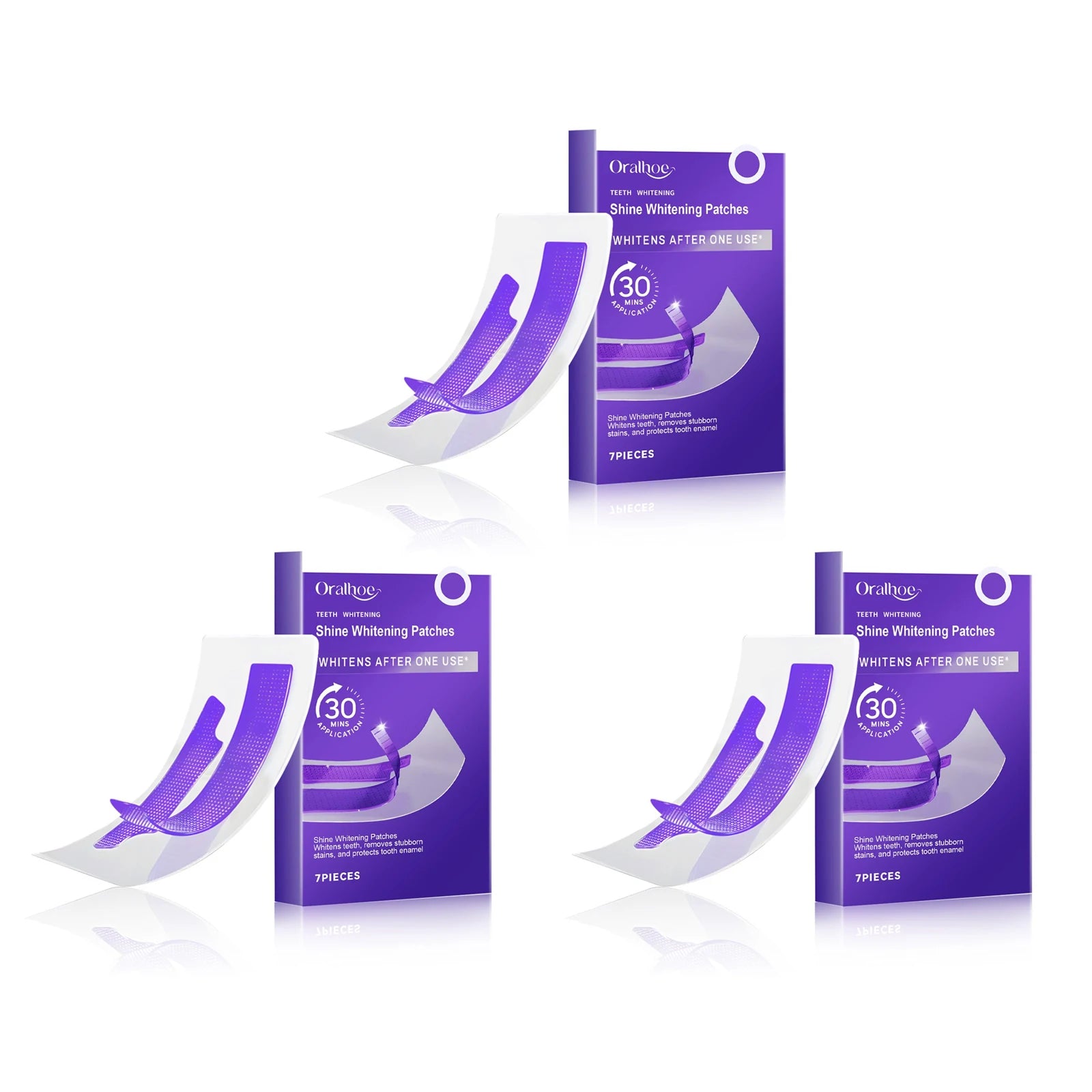 Oralhoe Teeth Whitening Strips – Stain Removal Gel Patches Teeth Whitening Strips Oasis Select 21pieces boxed