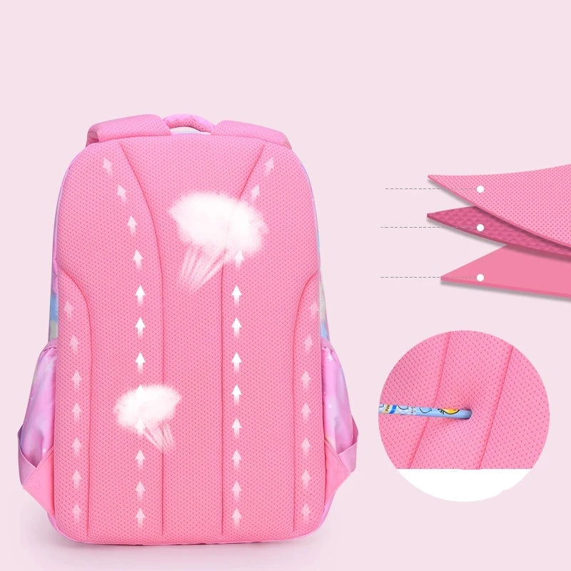 Kawaii Girls School Backpack – Cute Pink Waterproof Kids Bag