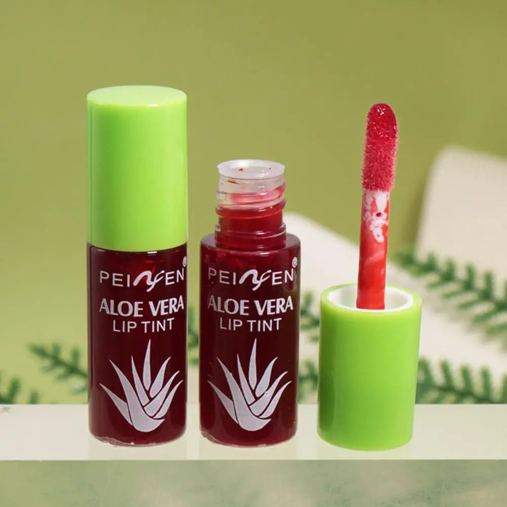 6 Color Lip Tint Stain Set Plumping Liquid Lipstick Aloe Vera Watery Lip Stain Lip Gloss Multi-use Moisturizing Lip & Cheek Tint Oasis Select