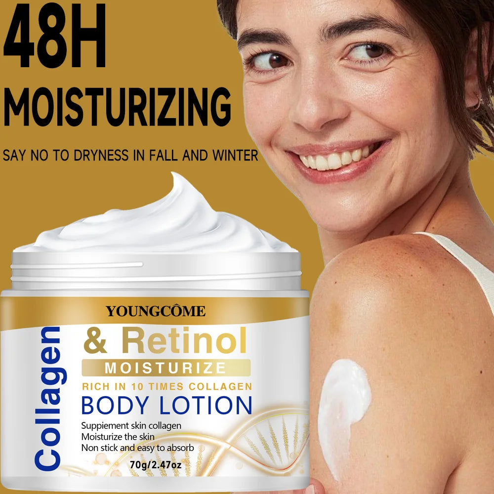 Collagen Retinol Face Body Lotion Moisturizing Non-Greasy Fast Absorption for Dry Skin Daily Care Face Body 40/70g Oasis Select