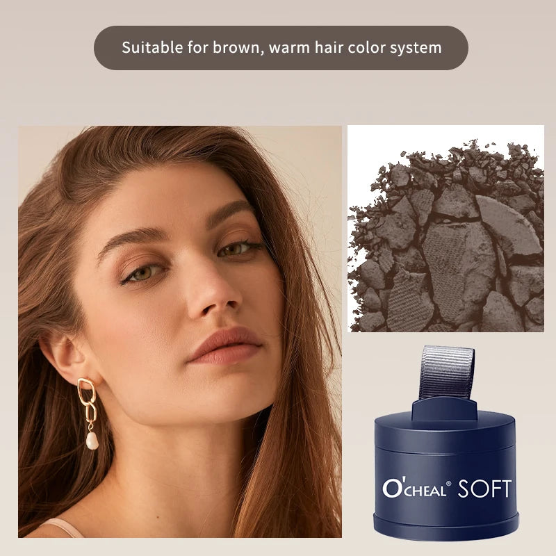 O'CHEAL Hairline Fluffy Powder Repair Volume Powder Shadow Shadow Powder Hair Concealer Coverage Fill Forehead Hairline Oasis Select 02 Deep Coffee