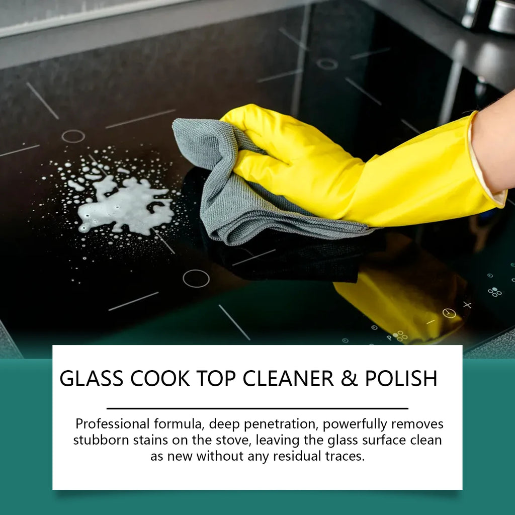 Glass Top Stove Cleaner Polish Remove Stubborn Stains Grease Improves Gloss Repair Scratche Restore Shine for Kitchen Tool 100ml Oasis Select
