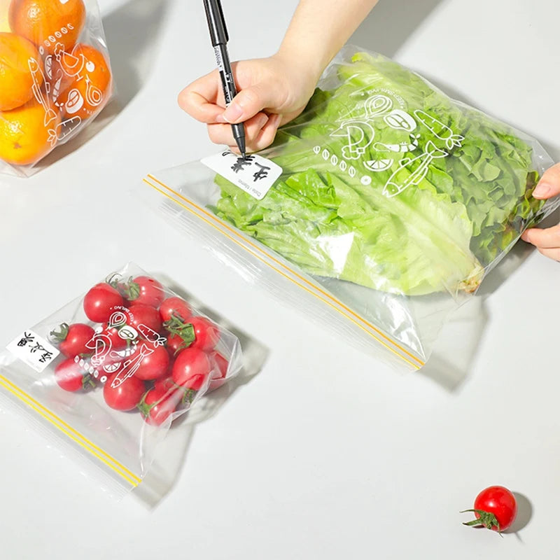 WISH 30 Small & 45 Large Food Storage Bags - Freezer Safe Self-Sealing Food Preservation Bags Oasis Select