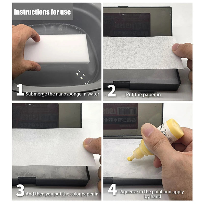 Portable Wet Palettes For Acrylic Painting Model Coloring Wet Tray Water-based Paint Holder Keeps Wet Paint Modeling Tools Oasis Select