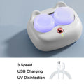 Contact Lens Cleaning Tool 3 Mode Ultrasonic Care Mini Lens Tool Portable Commuting Home Travel Office Daily Care/Accessory Box Oasis Select 124-White USB