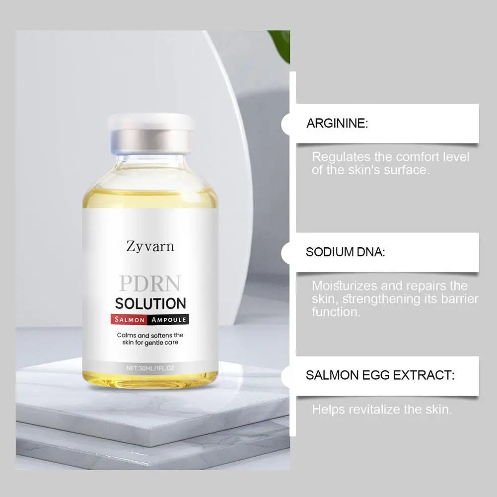 PDRN Salmon DNA Serum Ampoule Collagen Deep Hydrating Moisturizing Facial Essence Gentle Skin Care Treatment Oasis Select