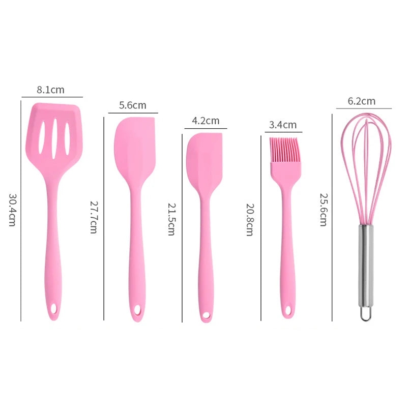 Silicone Cooking Utensils Set – Spatula, Ladle & Egg Beater Silicone Utensil Set Oasis Select