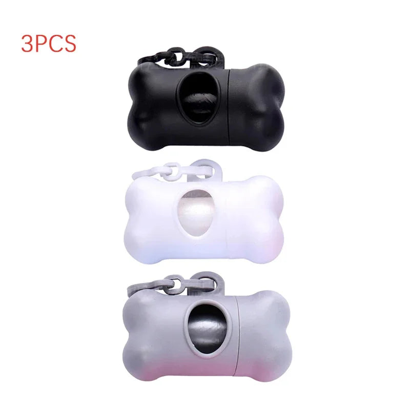 1pc Bone Shaped Bag Dispenser Disposable Pet Dog Waste Bag Holder Plastic Garbage Bag Case Carrier Disposal Poop Bag Dispenser Oasis Select 3PCS 3