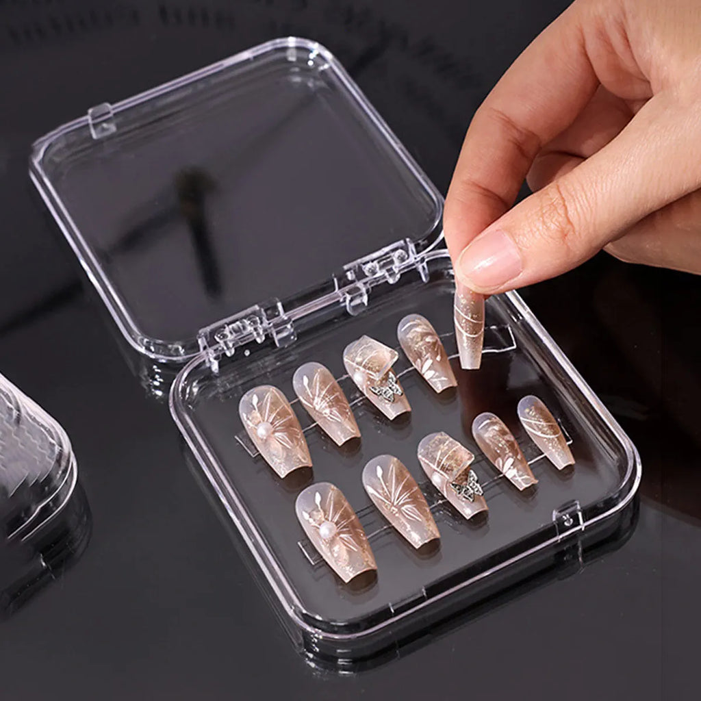 5pcs Transparent plastic storage box, bracelet, fake nail display box, multifunctional packaging box, jewelry box Oasis Select