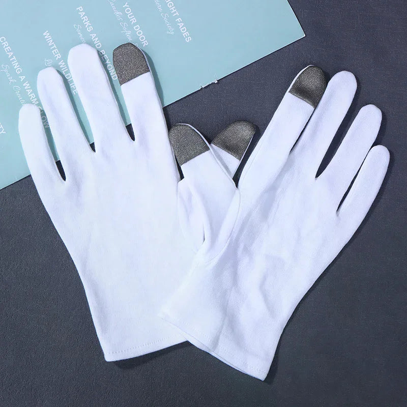 Soft Cotton Moisturizing Gloves For Dry Cracked Hands Bedtime Spa Treatment Lotion Locking Exfoliating Oasis Select