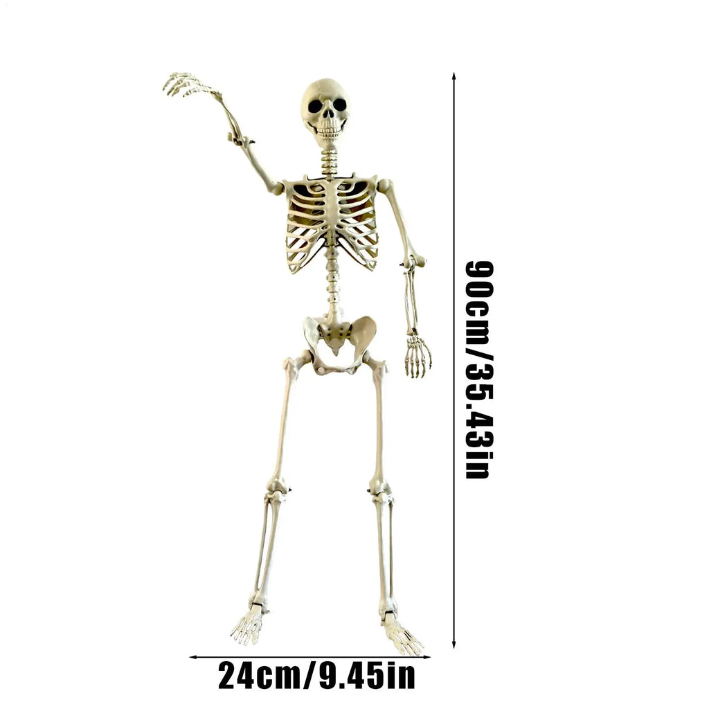 Halloween Skeleton 90cm Halloween Human Shape Posable Human Shape Bones Halloween Herror Decorations Haunted House Horror Props Oasis Select