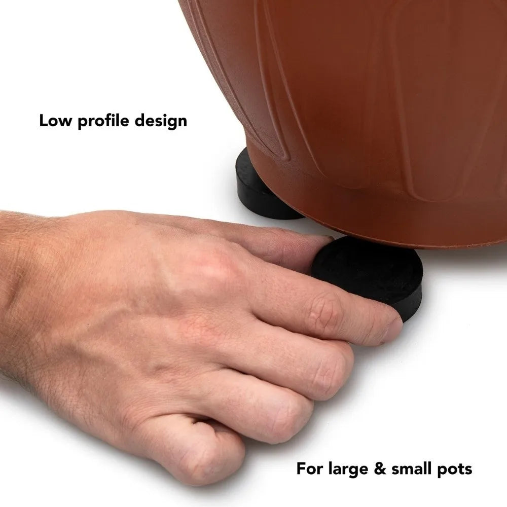 1/4Pcs Durable Movable Flower Pot Feet Risers Natural Rubber Non-Slip Plant Stand Base Flower Planter Stand Gardening Supplies Oasis Select