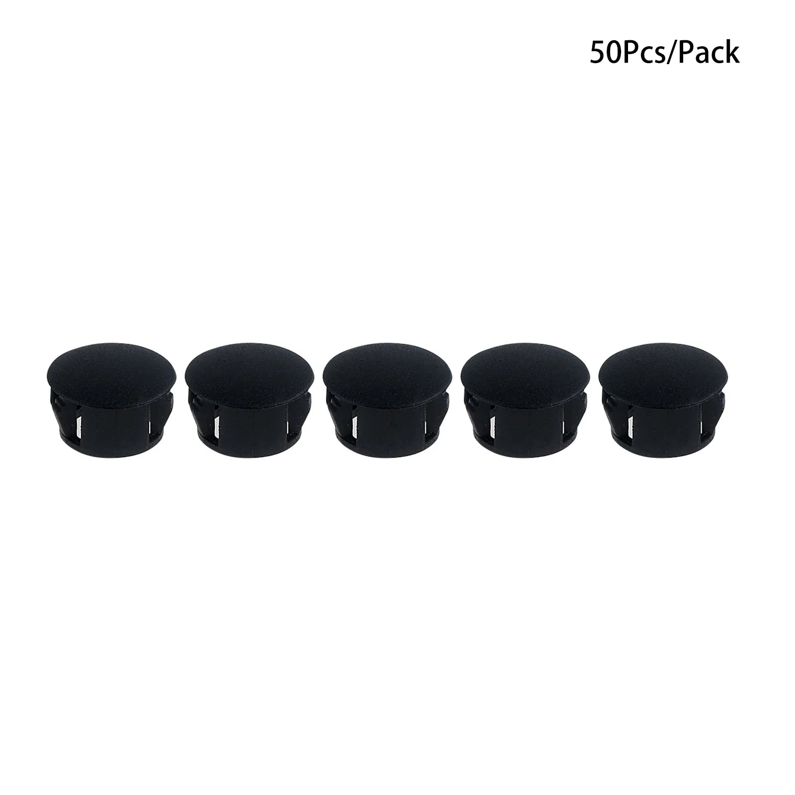 50Pcs Plastic Blanking End Caps Hole Plugs 5mm–32mm Black/White