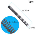 2pcs Bicycle Front Fork Shock Absorber Black Steel Spring Coil Spring For MTB Bike 224g/277g Multiple Sizes Bicycle Accessories Oasis Select C-27mm
