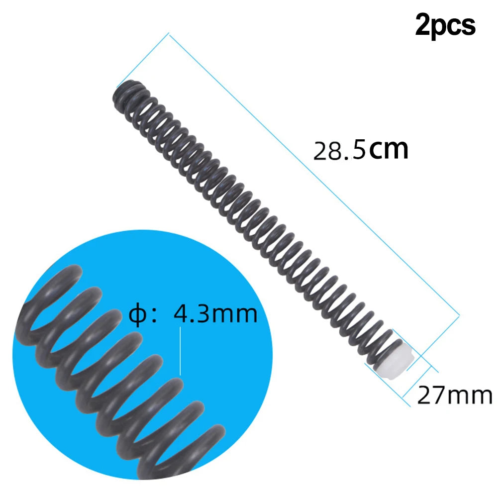 2pcs Bicycle Front Fork Shock Absorber Black Steel Spring Coil Spring For MTB Bike 224g/277g Multiple Sizes Bicycle Accessories Oasis Select C-27mm