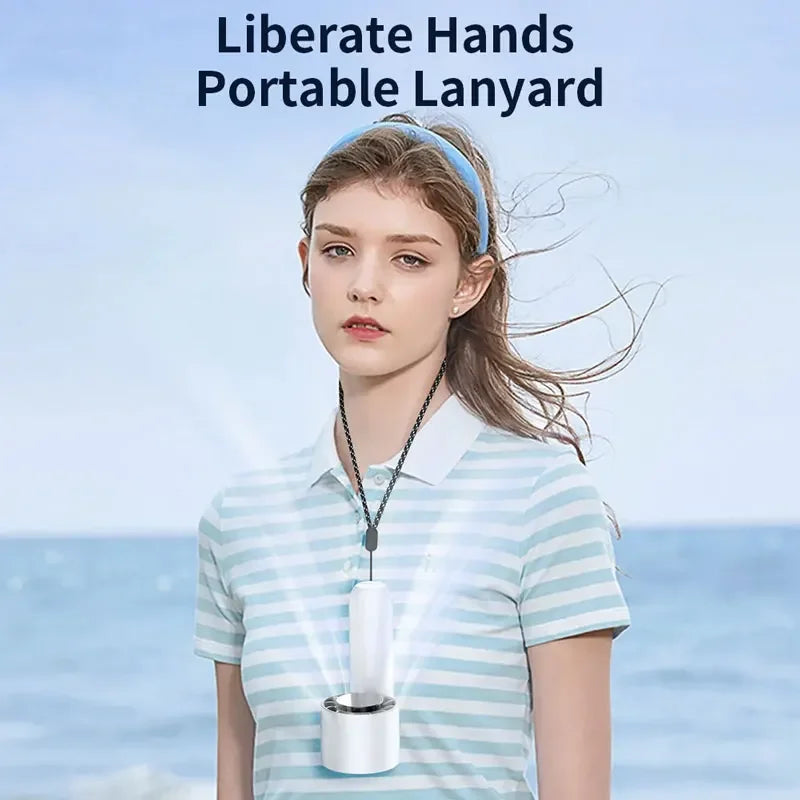 URGGU 4000mAh Handheld Cooling Fan USB Rechargeable LED Display