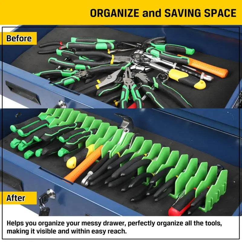 Practical plier organizer rack Holds up to ten pliers Drawer Toolbox Sturdy Pliers Tool Organizer Storage Rack Space-Saving Oasis Select