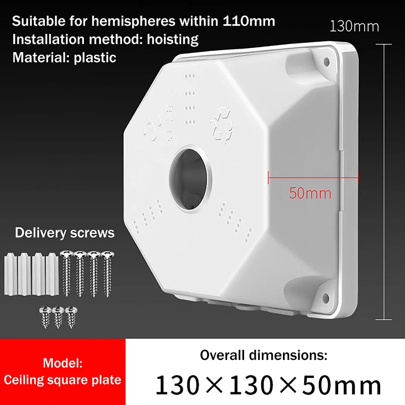 Universal Security Camera Junction Box Mounting Bracket Plastic Rainproof Junction Box Mounting Bracket For Dome Camera Oasis Select