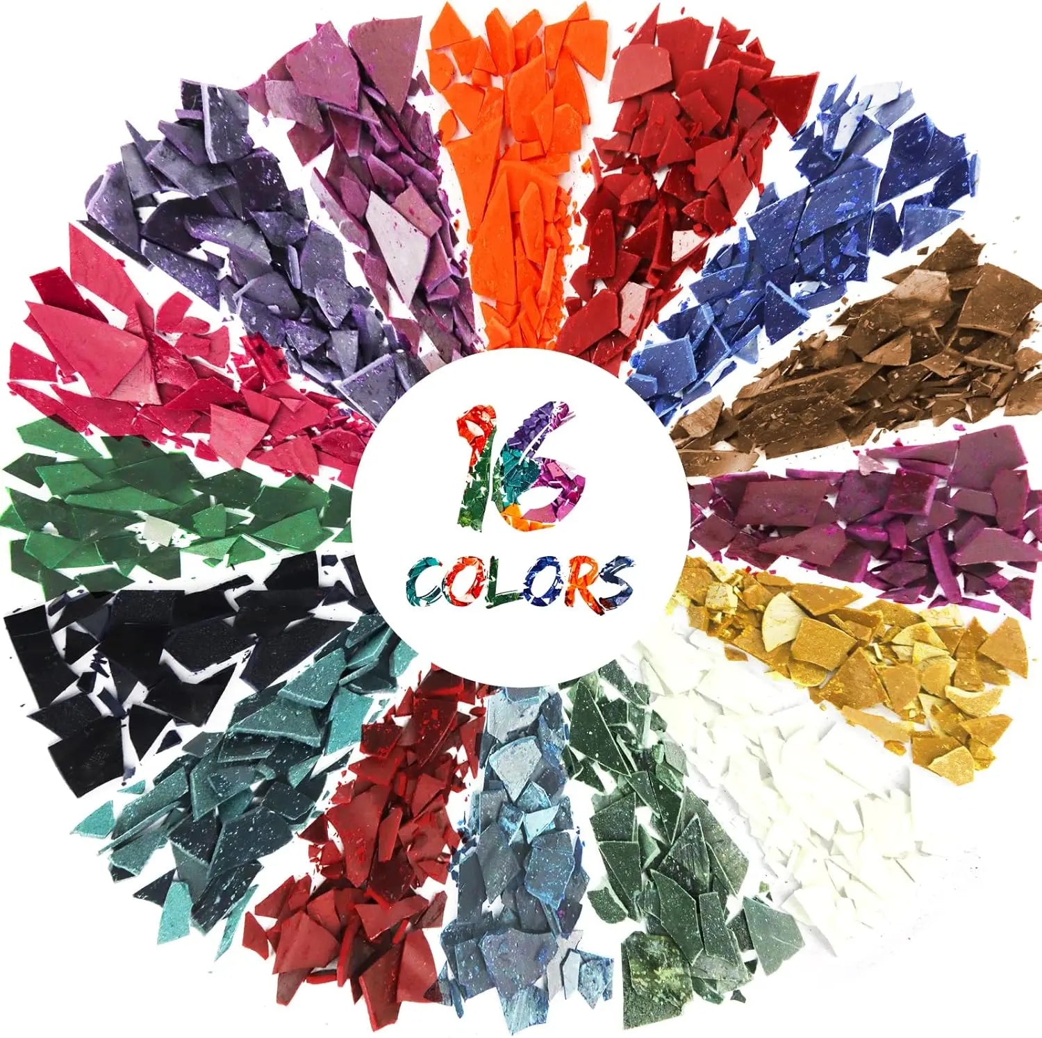 Candle Dye for Candle Making, Wax Color Chips for Wax Melts, Dye for Soy Wax, Beeswax, Paraffin Wax, 16 Colors x 5g Oasis Select