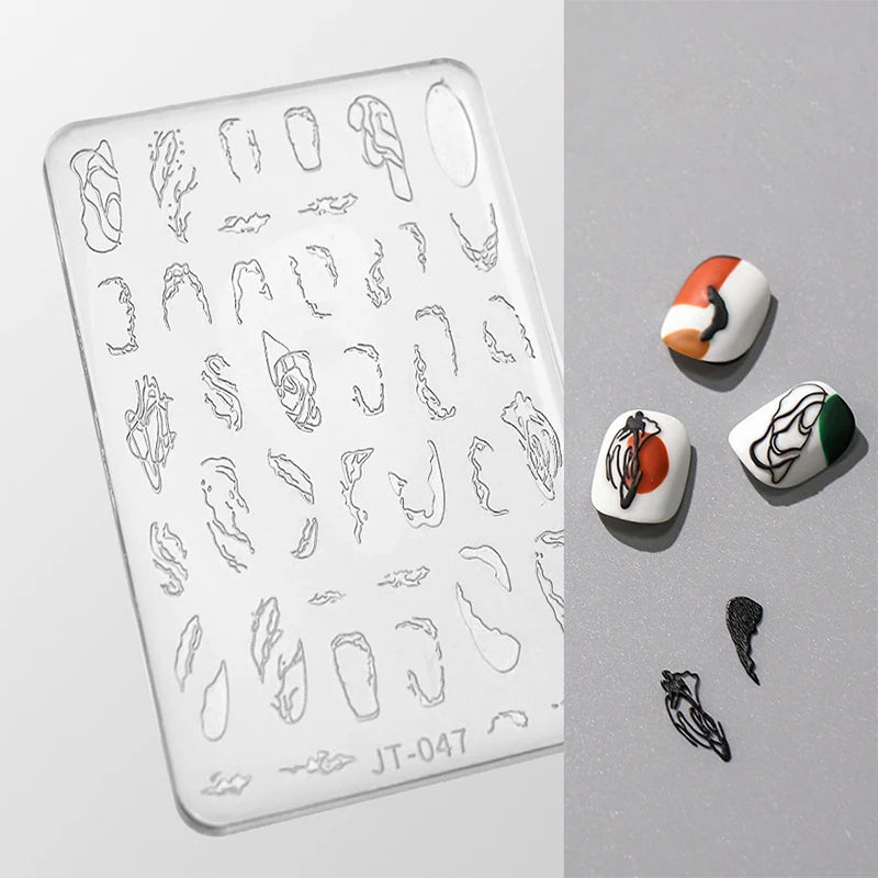 1 3D Nail Silicone Carving Mold Snake DIY Decoration Art Beauty Charm