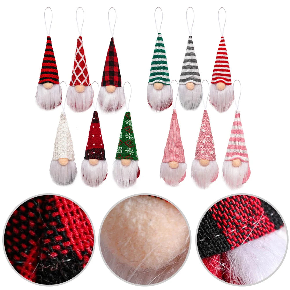 Christmas Holiday Season Faceless Gnome Pendant Christmas Tree Decoration 6cm 2.36in L *16cm 6.30in H Soft Felt Body Oasis Select