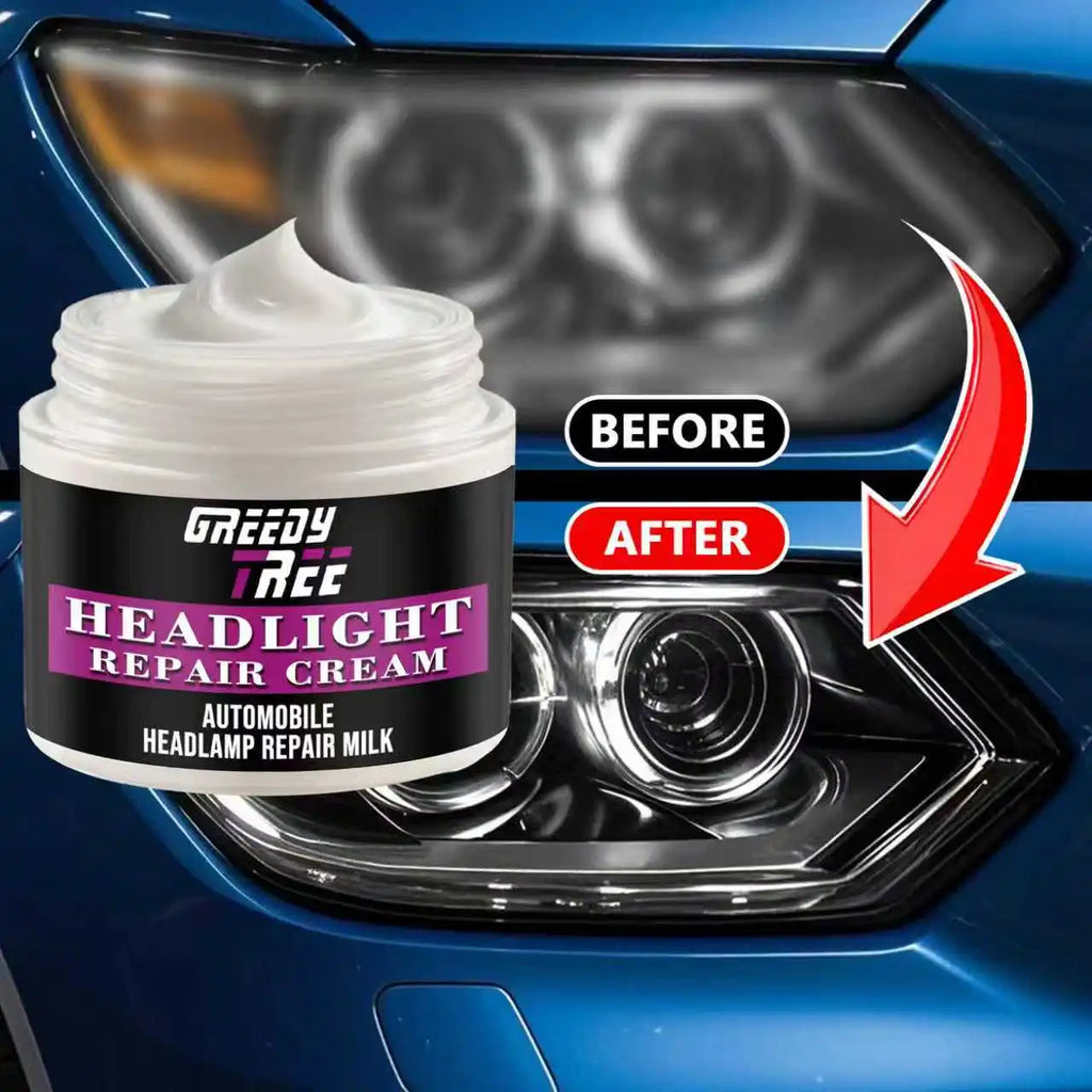 Car Headlight Restoration Kit – Polish, Wax & Defogging