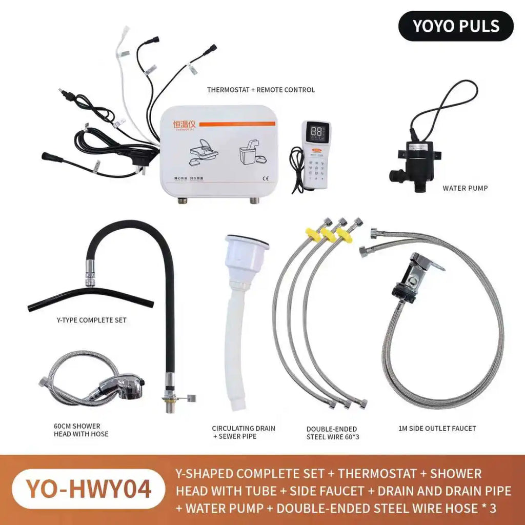 Salon Head Spa Water Frame Head Spa Shower with Water Pump & Heating Function - Shampoo Sink Faucet Kit for Scalp Care Essential Oasis Select No lamp EU Plug