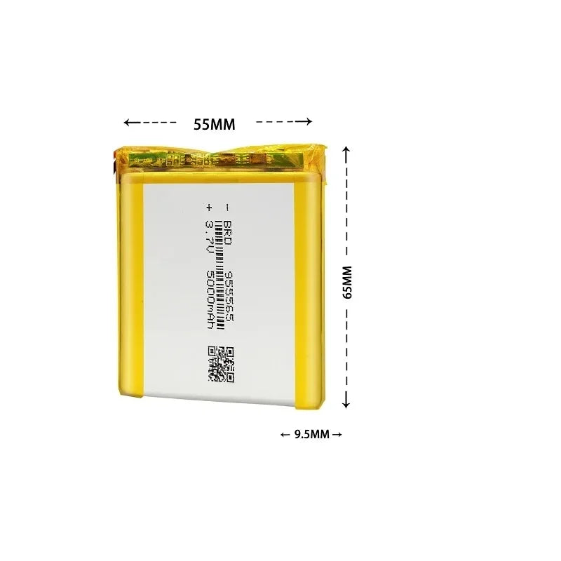 New 3.7V 5000mAh Lithium Polymer Batteries 955565 Rechargeable Battery For Power Bank Bluetooth Speakers Tablet DVD Accessories Oasis Select