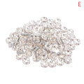 100pcs 5/7/10mm Rondelle Disc 316 Stainless Steel Crystal Spacer Beads With Rhinestone For Jewelry Making DIY Bracelet Oasis Select sliver-7mm