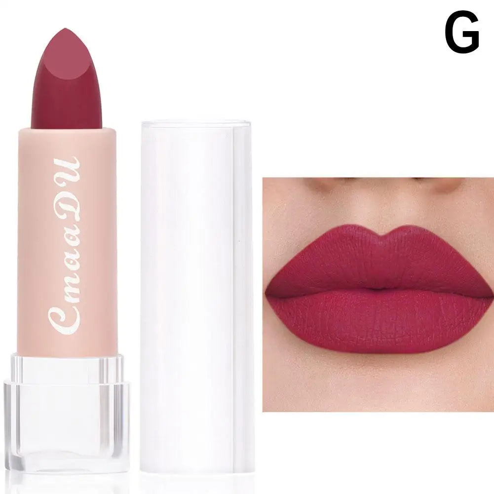 CmaaDu 15 Colour Moisturizing Matte Velvet Lipstick Easy To Color Waterproof Long Lasting Nude Lipstick Lipgloss Makeup Cosmetic Oasis Select 07
