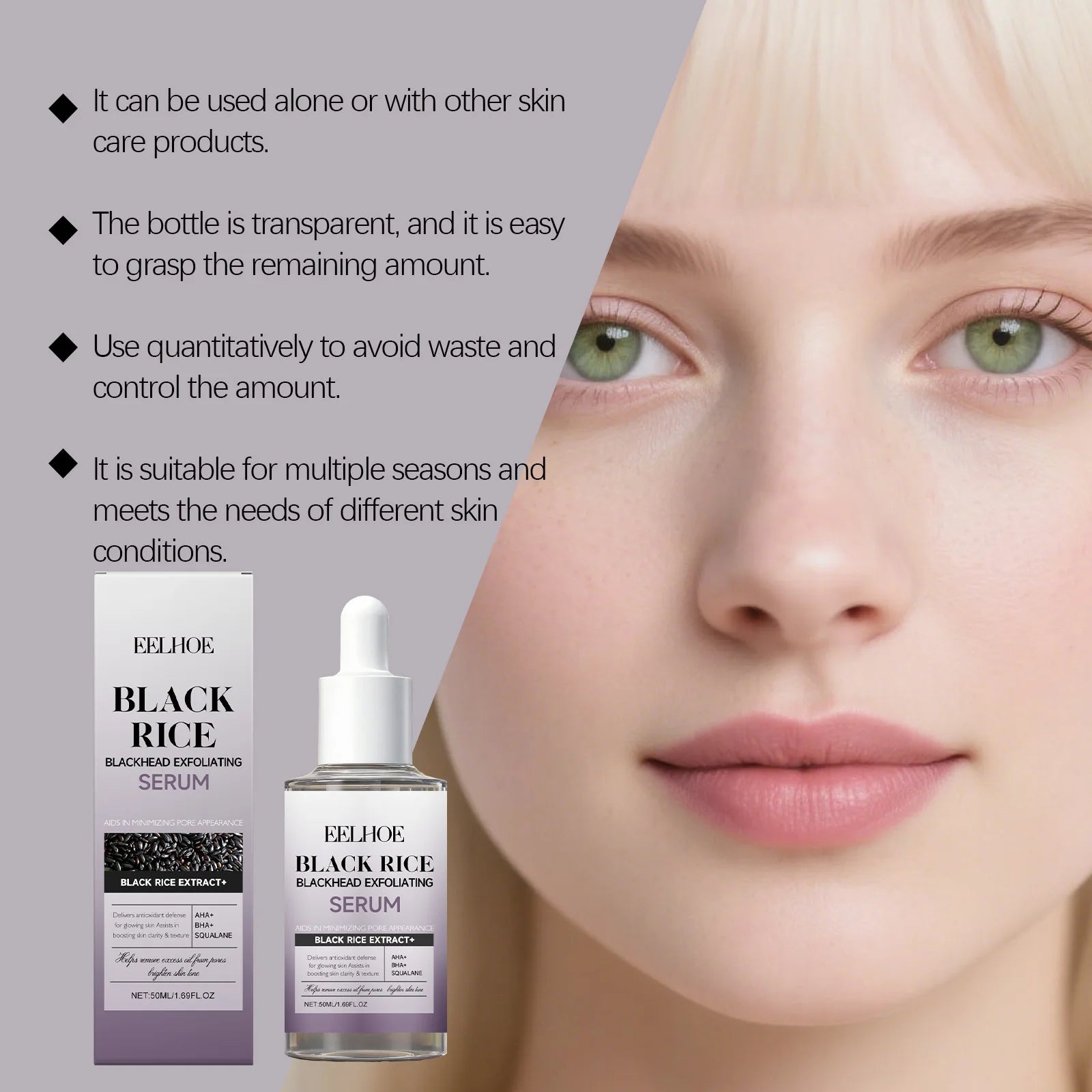 EELHOE Rice Exfoliating Serum Set – BHA, Niacinamide & Brightening Exfoliating Serum Set Oasis Select
