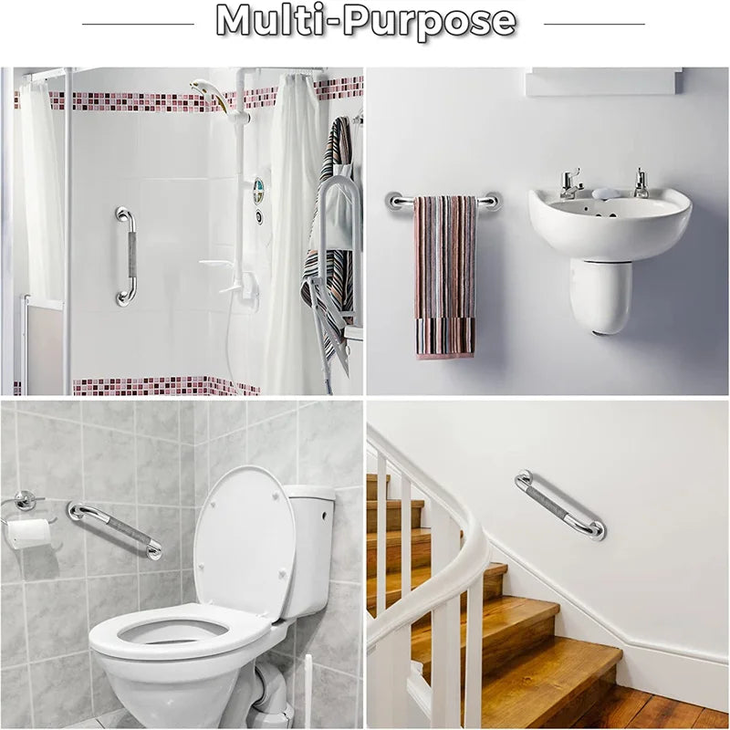 Bathroom Tub Toilet Handrail Grab Bar Stainless Steel 300/400/500Mm Anti Slip Shower Safety Support Handle Towel Rack Oasis Select