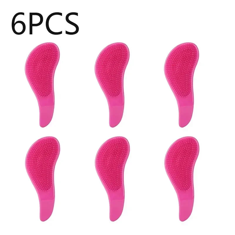 3/6Pcs Comb Anti-static Massage Hair Brush Tangle Detangle Air Cushion Hair Brush Comb Salon Barber Hair Styling Tools Oasis Select 6PCS Rose